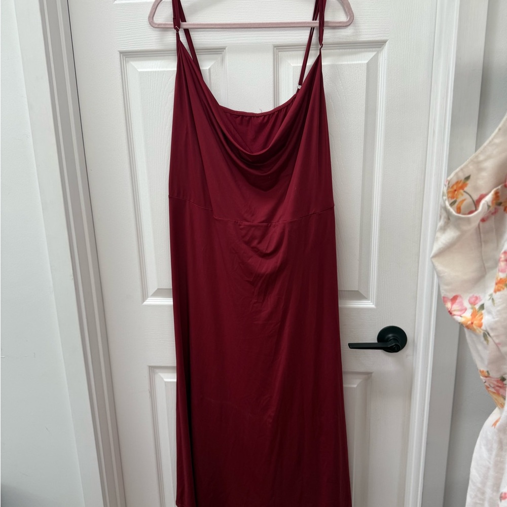 Cider Burgundy Midi Dress
